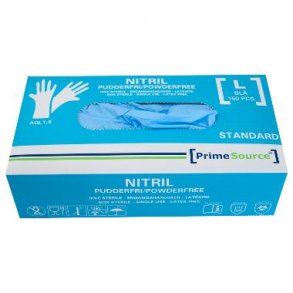 Nitril handske Standard pudderfri str. L Bl�