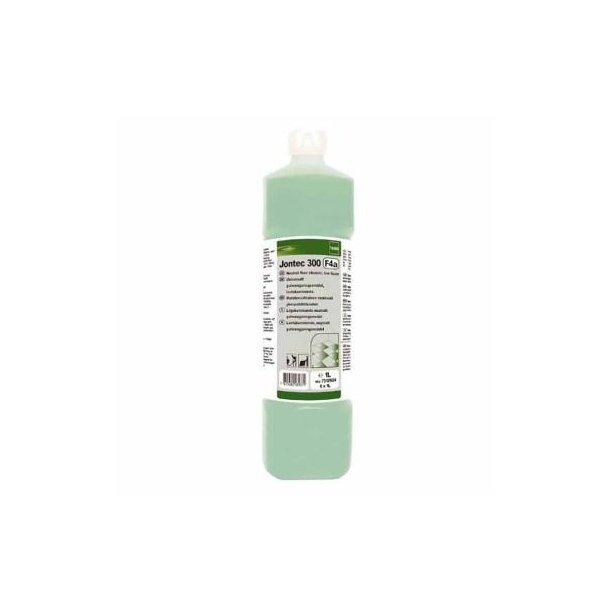 Universalrengring Gulv Jontec 300 F4 Neutral pH med Farve/Parfume 1 ltr Grn