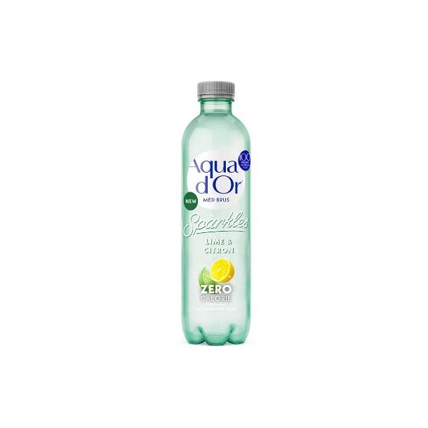 Mineralvand Aqua d'Or Lime og Citron 0,5 ltr med Brus