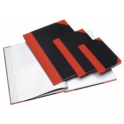 Kinabog m/linier 96bl sort m/rde hjrner A4