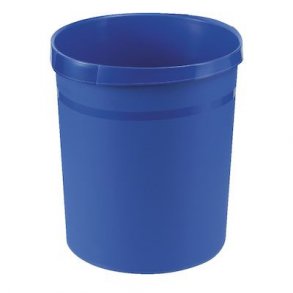 Papirkurv, rund, mulighed for kildesortering, bl, 18 l