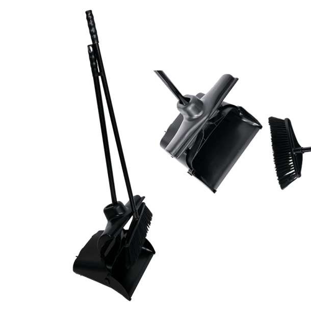 Fejes�t i alu. med lukket beholder og kost, sort