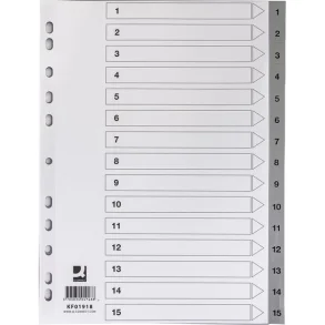 Q-connect A4 register 15 tabs gr�