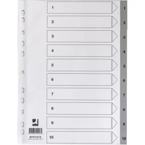 Q-connect register A4 med 10 tabs gr�