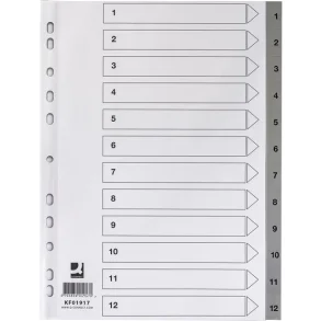 Q-connect registers�t A4 med 12 tabs i gr�