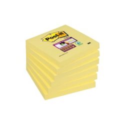 Memoblok, s-note, 75x75 mm, gul, 1 stk