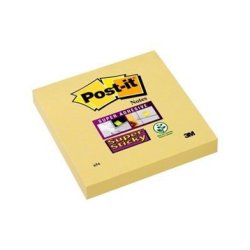 Memoblok, s-note, 75x75 mm, gul, 1 stk