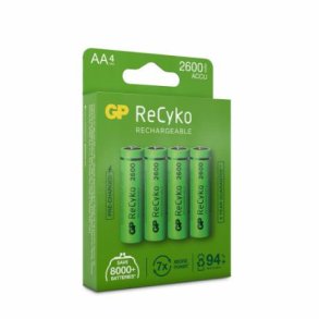 Gp Genopladelig AA 2600 mAh NiMh 100  4- pak