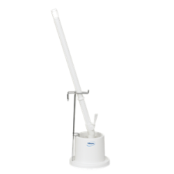 Toiletbrste m/holder og vgophng, Lang, Hvid