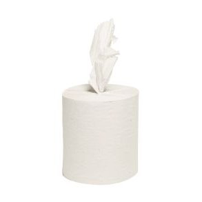 Hndklderulle, Care-Ness Classic, hvid, 1-lags, uden hylse, 320 m,