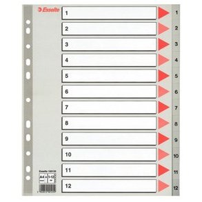 Register PP A4 maxi 1-12 gr�