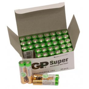 40 stk.GP AAA Super Alkaline batterier / LR03