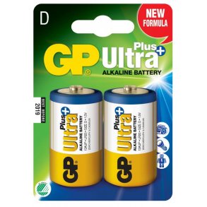 GP Ultra Plus+ Alkaline D/LR20 batteri 2-pak