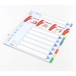 Faneblade A4, maxi, plast, 10-delt i farver.