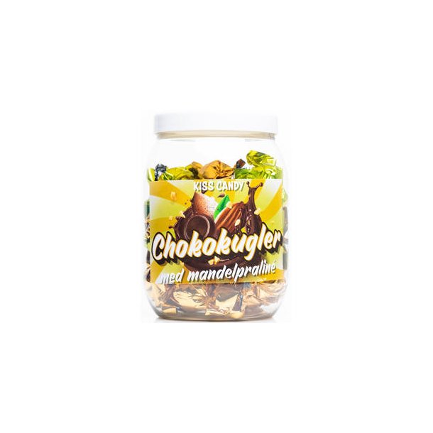 Chokokugler Guld/ gr�n folie m. mandelpraline 1000 gr