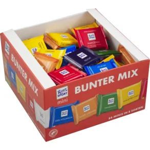 Chokolade Ritter Sport Ass. 5 gr. 200 stk 