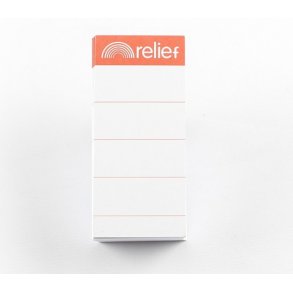 Rygetiket, bred 5 cm, hvid. 100 stk